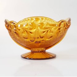 Ravfarvet Art Deco glas opsats