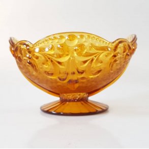 Ravfarvet Art Deco glas opsats