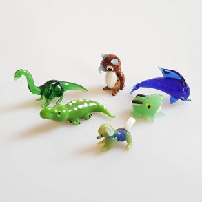 Hndlavet glas dyr miniaturer