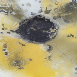 Unikt glaskunst bordfad ( K�MPE STORT )