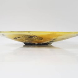 Unikt glaskunst bordfad ( K�MPE STORT )