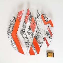 Unikt glaskunst bordfad (STORT)