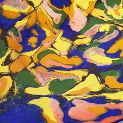 Unikt glaskunst bordfad (STORT)