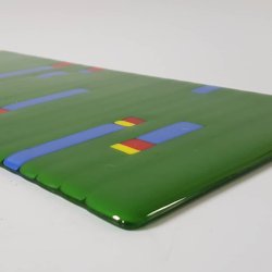 Unik glaskunst bakke/borddekoration