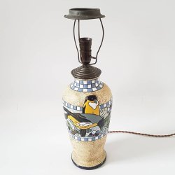Art Deco keramik bordlampe fra Amphora No 15085