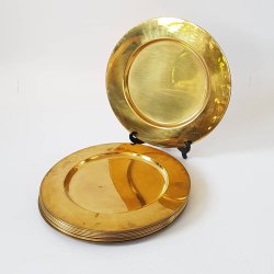 Retro tallerkner i messing