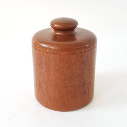 Retro krukke med lg/tobaksdse i teak