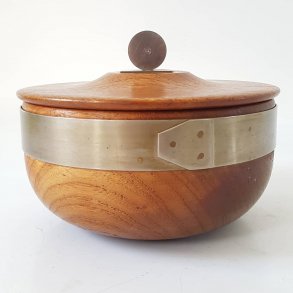 Retro lgkrukke/ tobakdse/bonbonniere udfrt i egetr og stl