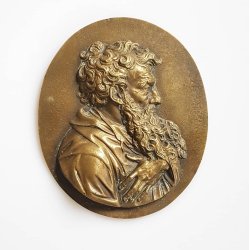 Gammelt bronze relief