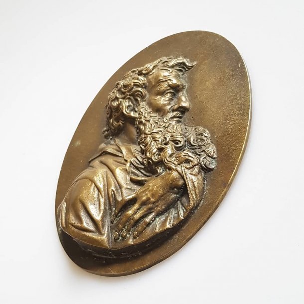 Gammelt bronze relief