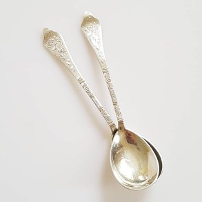 Antik Rokoko marmeladeskeer i tretrnet slv