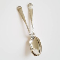 Brendt Kollling dobbeltriflet spiseske/suppeske i tretrnet slv