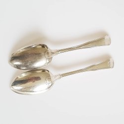 Brendt Kollling dobbeltriflet spiseske/suppeske i tretrnet slv