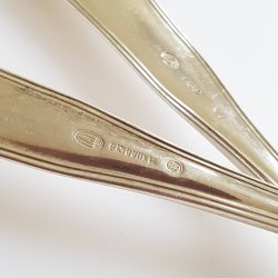 Brendt Kollling dobbeltriflet spiseske/suppeske i tretrnet slv