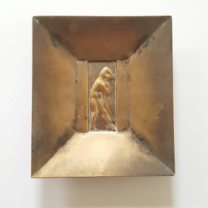 Art deco bronze sk�l GAB No.18