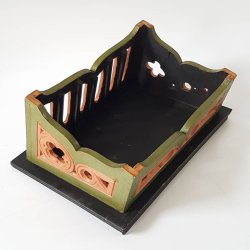 Gammel bogholder/bogsttte i bemalet tr