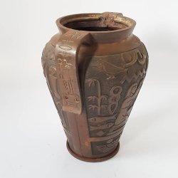 Gammel havekrukke/urtepotteskjuler i stbejern