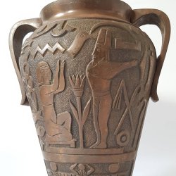 Gammel havekrukke/urtepotteskjuler i stbejern