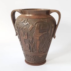 Gammel havekrukke/urtepotteskjuler i stbejern