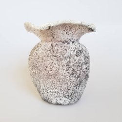 Rakubrndt keramik vase