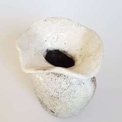 Rakubrndt keramik vase