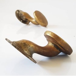 Vintage par d�rgreb / portgreb i massiv messing