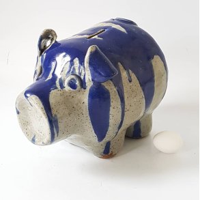 STOR retro sparegris i keramik