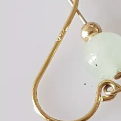 �reringe i 14 karat guld med jade