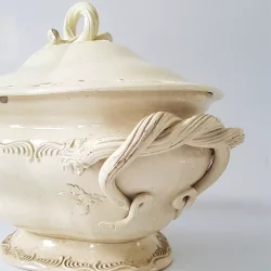 Antik Engelsk creamware suppeterrin