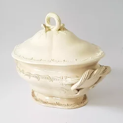 Antik Engelsk creamware suppeterrin