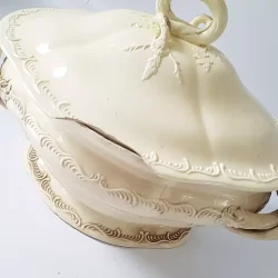 Antik Engelsk creamware suppeterrin
