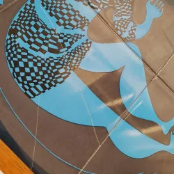 Bing og Grndahl RUNA relief / flisebillede i trramme