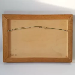 Bing og Grndahl RUNA relief / flisebillede i trramme