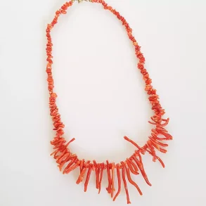  Vintage halskde i koral