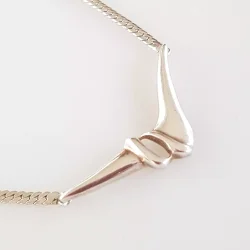 Retro halssmykke i slv