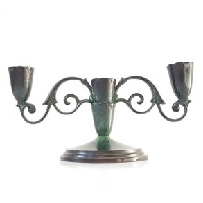 Art Deco lysestage i bronze