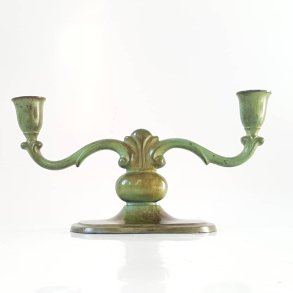 Art Deco lysestage i bronze