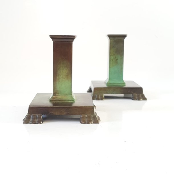 Art Deco bronze lysestager fra GAB No 117