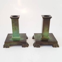 Art Deco bronze lysestager fra GAB No 117