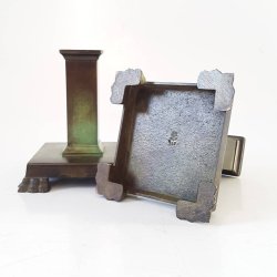 Art Deco bronze lysestager fra GAB No 117