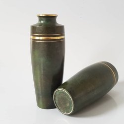Art Deco bronze vaser stemplet Japan