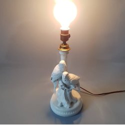 Volkstedt biscuit bordlampe