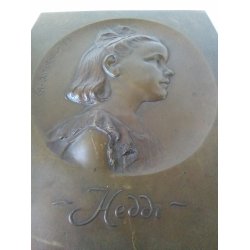 Art Deco bronze relief 