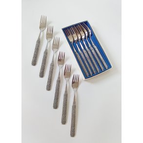 Konge Tinn Norwegian Pewter 12 stk. gafler Nr. 365