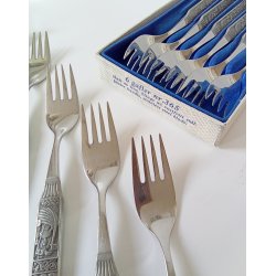 Konge Tinn Norwegian Pewter 12 stk. gafler Nr. 365
