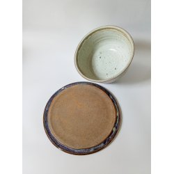 Osteklokke / kagefad med lg i keramik 