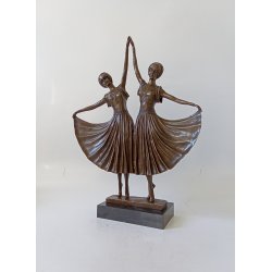 Bronze skulptur i Art Deco stil