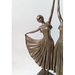 Bronze skulptur i Art Deco stil