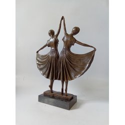 Bronze skulptur i Art Deco stil