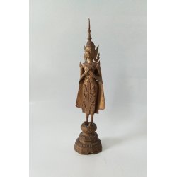 Antik Buddha i forgyldt bronze 